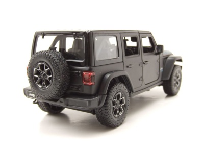 Jeep Wrangler Rubicon 4xe schwarz Modellauto 1:24 Rastar