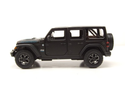 Jeep Wrangler Rubicon 4xe schwarz Modellauto 1:24 Rastar