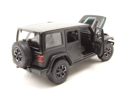 Jeep Wrangler Rubicon 4xe schwarz Modellauto 1:24 Rastar
