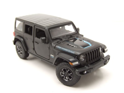 Jeep Wrangler Rubicon 4xe schwarz Modellauto 1:24 Rastar