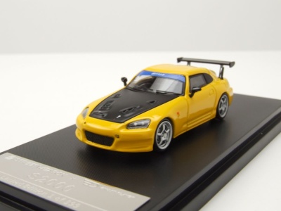 Honda S2000 gelb schwarz Modellauto 1:64 Street Weapon