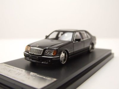 Mercedes W140 schwarz Modellauto 1:64 Street Weapon