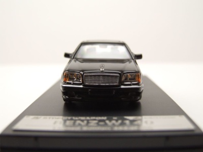 Mercedes W140 schwarz Modellauto 1:64 Street Weapon
