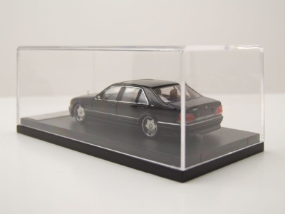 Mercedes W140 schwarz Modellauto 1:64 Street Weapon