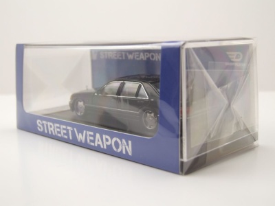 Mercedes W140 schwarz Modellauto 1:64 Street Weapon