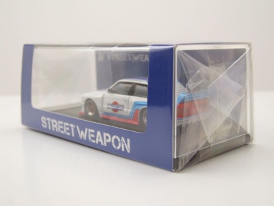 BMW E30 Martini weiß blau rot Modellauto 1:64 Street Weapon
