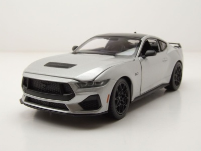 Ford Mustang GT 2024 silber Modellauto 1:25 Welly