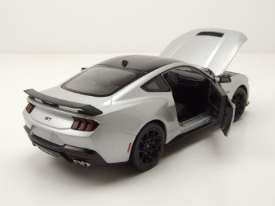 Ford Mustang GT 2024 silber Modellauto 1:25 Welly