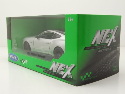 Ford Mustang GT 2024 silber Modellauto 1:25 Welly