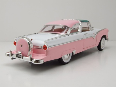 Ford Crown Victoria 1955 rosa weiß Modellauto 1:18...