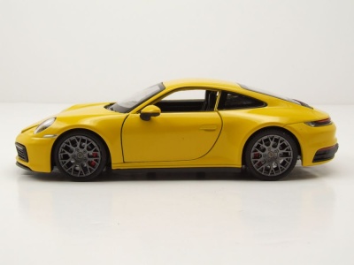Porsche 911 (992) Carrera 4S 2019 gelb Modellauto 1:24 Welly