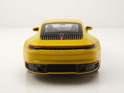 Porsche 911 (992) Carrera 4S 2019 gelb Modellauto 1:24 Welly
