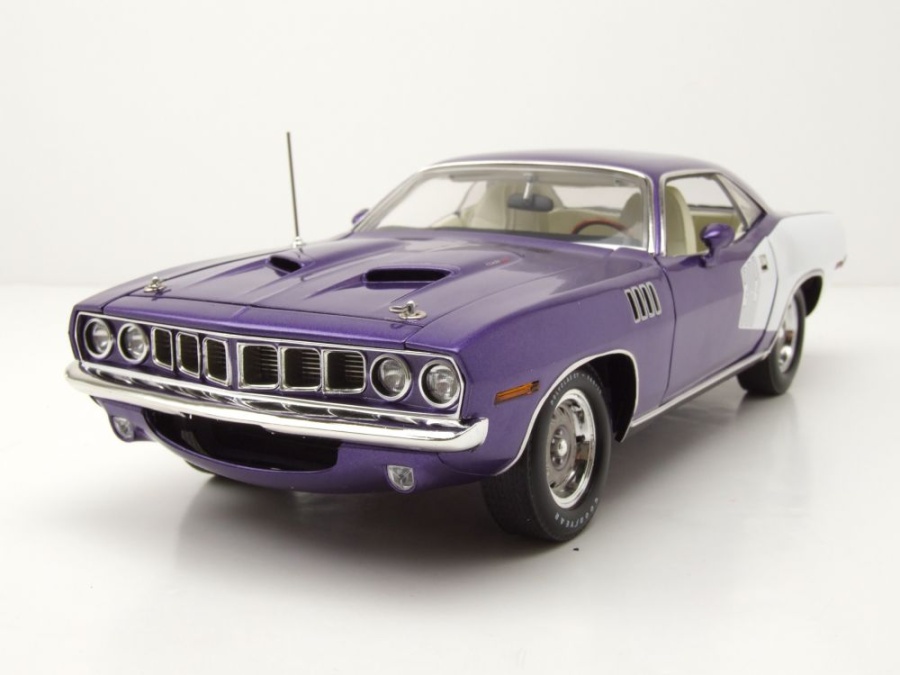 Plymouth 383 Cuda 1971 lila weiß Modellauto 1:18 Acme