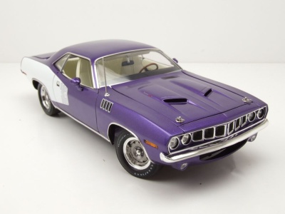 Plymouth 383 Cuda 1971 lila weiß Modellauto 1:18 Acme