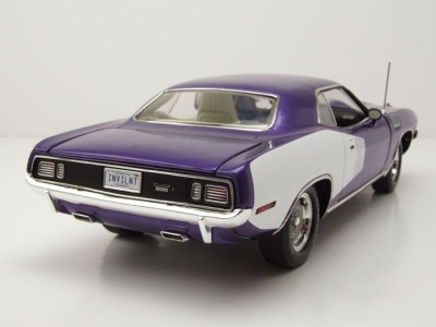 Plymouth 383 Cuda 1971 lila weiß Modellauto 1:18 Acme