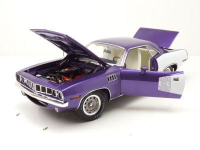 Plymouth 383 Cuda 1971 lila weiß Modellauto 1:18 Acme