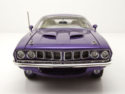 Plymouth 383 Cuda 1971 lila weiß Modellauto 1:18 Acme