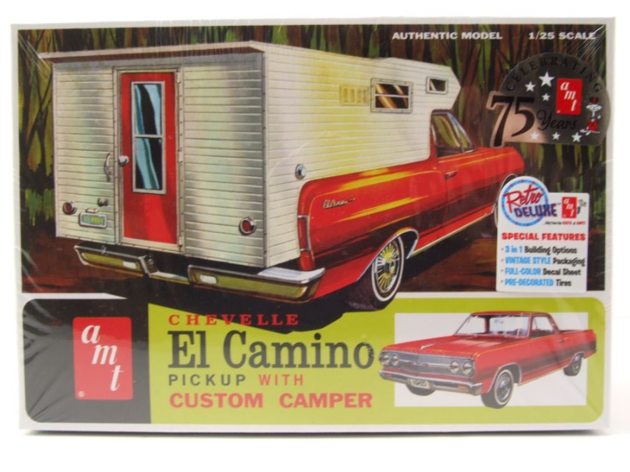 Chevrolet El Camino Camper 1965 Kunststoffbausatz Modellauto 1:25 AMT