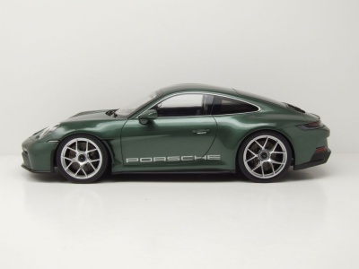 Porsche 911 S/T 2023 dunkelgrün metallic Modellauto 1:12 Norev