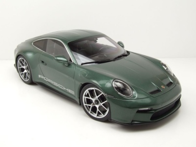 Porsche 911 S/T 2023 dunkelgrün metallic Modellauto 1:12 Norev