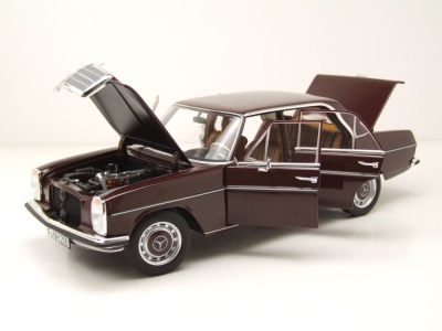 Mercedes 200 /8 Strichachter W115 1968 dunkelrotbraun Modellauto 1:18 Norev