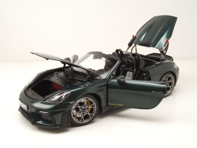 Porsche 718 Spyder RS Weissach 2023 dunkelgrün Modellauto 1:18 Norev