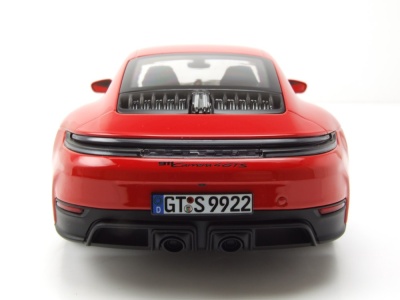 Porsche 911 992 Carrera 4 GTS 2024 indisch rot Modellauto 1:18 Norev