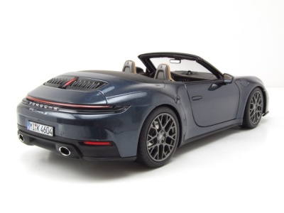 Porsche 911 Carrera Cabrio 2025 dunkelblau metallic Modellauto 1:18 Norev