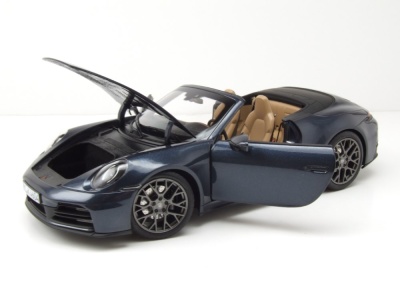 Porsche 911 Carrera Cabrio 2025 dunkelblau metallic Modellauto 1:18 Norev