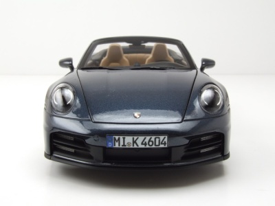 Porsche 911 Carrera Cabrio 2025 dunkelblau metallic Modellauto 1:18 Norev