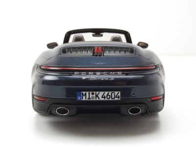 Porsche 911 Carrera Cabrio 2025 dunkelblau metallic Modellauto 1:18 Norev
