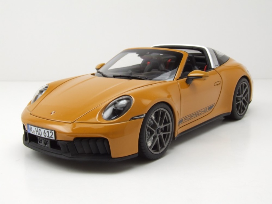 Porsche 911 Targa 4 GTS 2025 gelb Modellauto 1:18 Norev