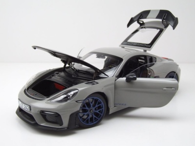 Porsche Cayman GT4 RS Weissach Package 2023 kreide grau Modellauto 1:18 Norev