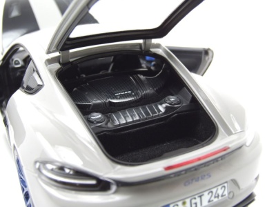 Porsche Cayman GT4 RS Weissach Package 2023 kreide grau Modellauto 1:18 Norev