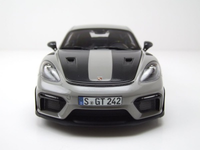 Porsche Cayman GT4 RS Weissach Package 2023 kreide grau Modellauto 1:18 Norev