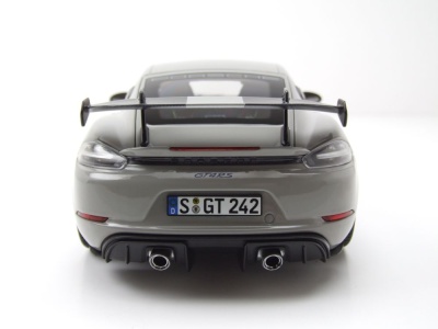 Porsche Cayman GT4 RS Weissach Package 2023 kreide grau Modellauto 1:18 Norev