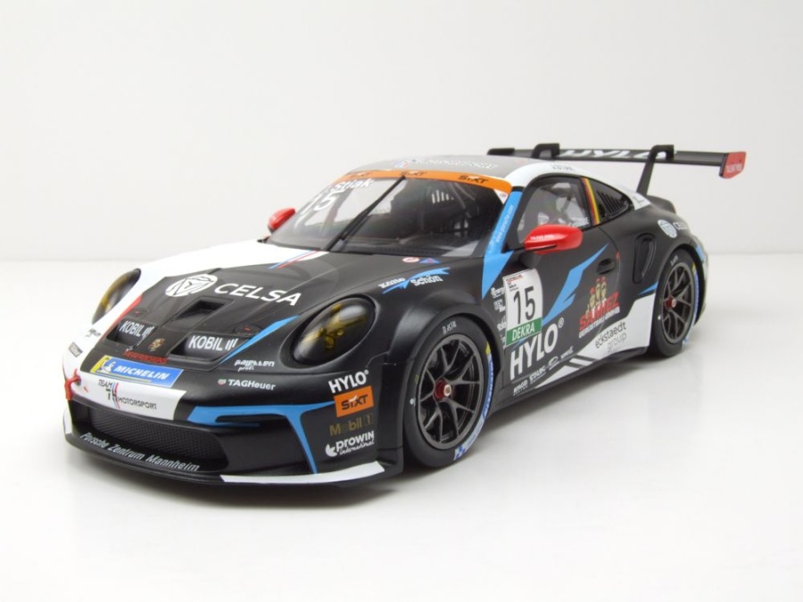 Porsche 911 GT3 Cup #15 Oschersleben 2024 weiß Stiak Modellauto 1:18 ixo models