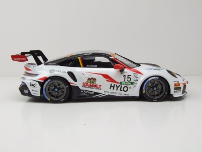 Porsche 911 GT3 Cup #15 Oschersleben 2024 weiß Stiak Modellauto 1:18 ixo models