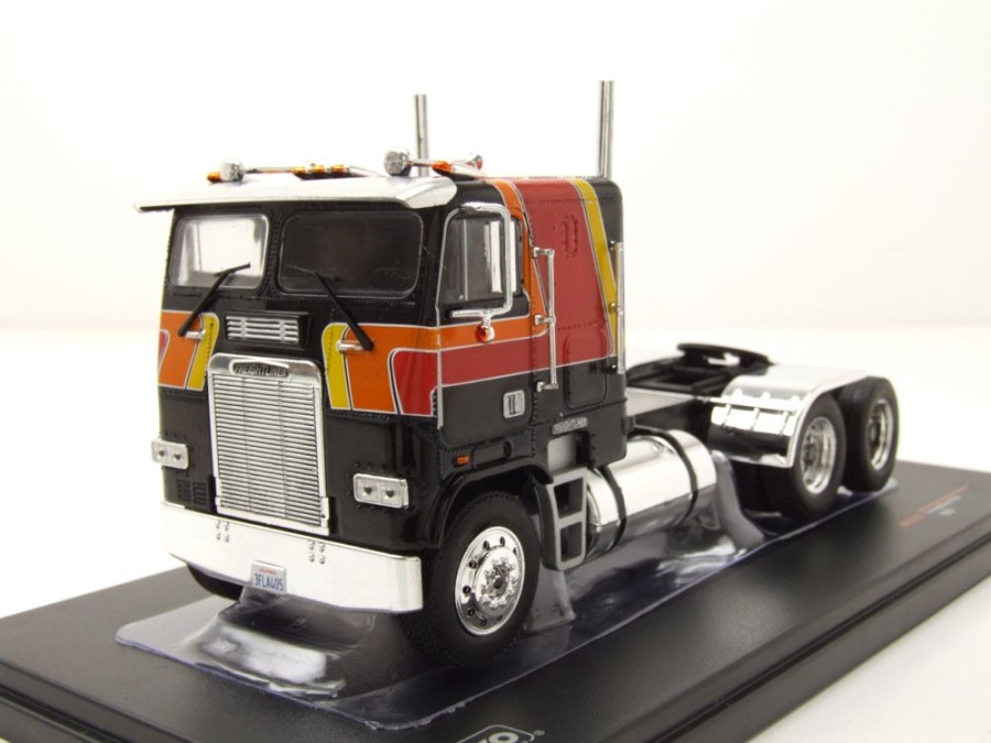 Freightliner FLA Zugmaschine 1993 schwarz orange Modellauto 1:43 ixo models