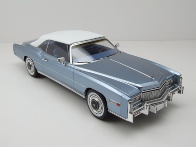 Cadillac Eldorado Convertible 1976 hellblau metallic Modellauto 1:18 MCG