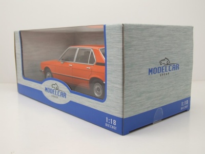 BMW 5er E12 1973 orange Modellauto 1:18 MCG