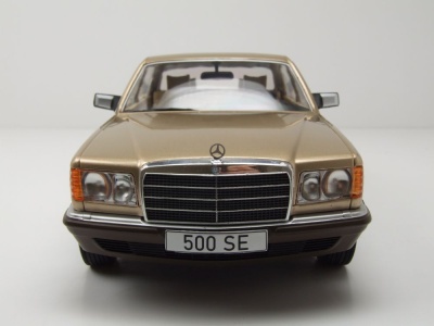 Mercedes S-Klasse W126 1979 beige metallic Modellauto 1:18 MCG