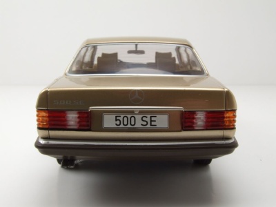 Mercedes S-Klasse W126 1979 beige metallic Modellauto 1:18 MCG
