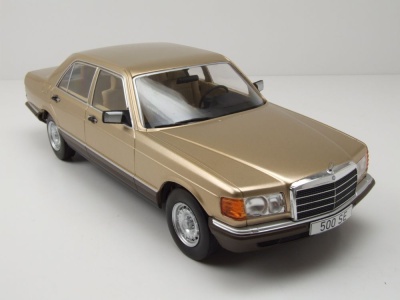 Mercedes S-Klasse W126 1979 beige metallic Modellauto 1:18 MCG