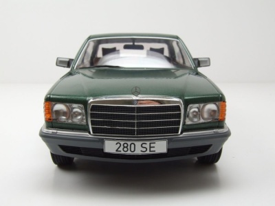 Mercedes S-Klasse W126 1979 dunkelgrün metallic Modellauto 1:18 MCG