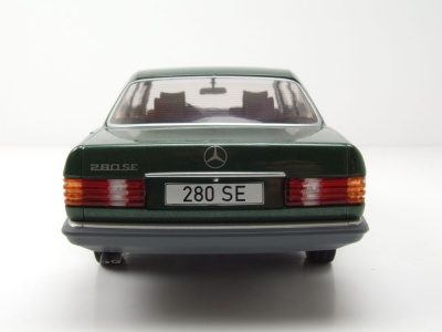 Mercedes S-Klasse W126 1979 dunkelgrün metallic Modellauto 1:18 MCG