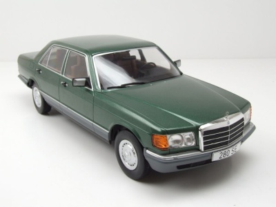 Mercedes S-Klasse W126 1979 dunkelgrün metallic Modellauto 1:18 MCG