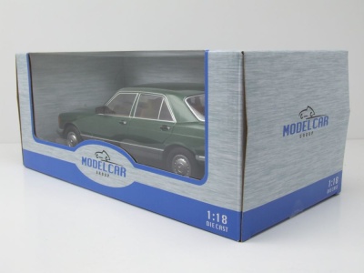 Mercedes S-Klasse W126 1979 dunkelgrün metallic Modellauto 1:18 MCG