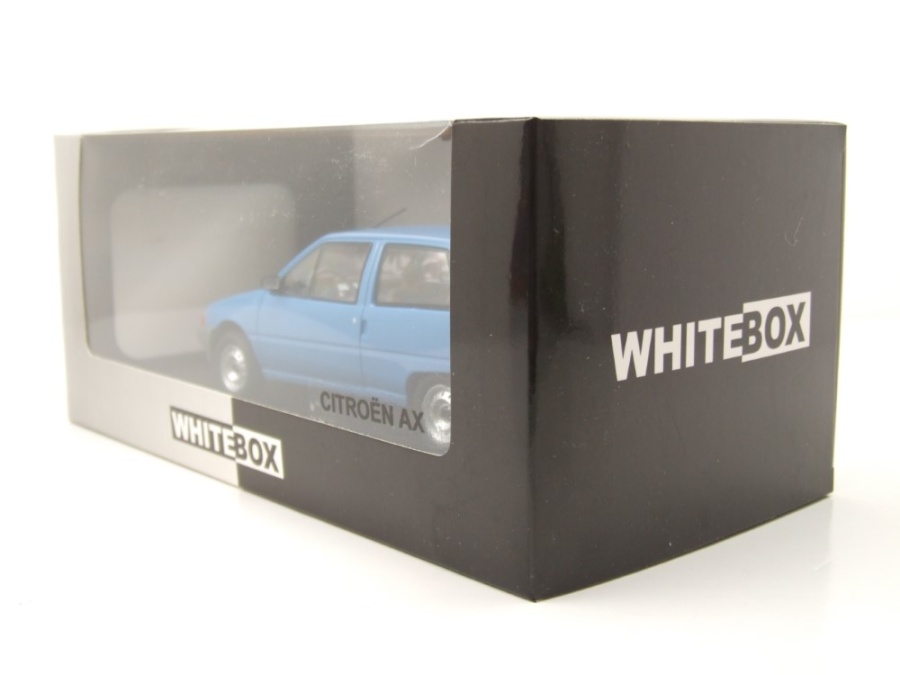 Modellauto Citroen AX 1986 blau 1:24 Whitebox bei Modellautocenter