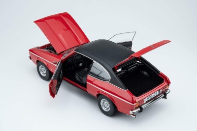 Ford Capri 2 Ghia 3.0 1974 rot schwarz Modellauto 1:18 Touring Modelcars